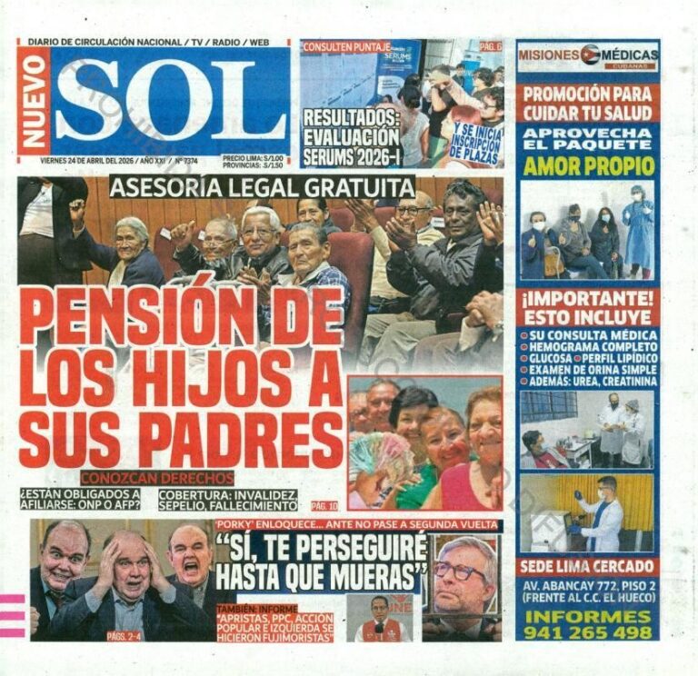 DIARIO SOL (24 DE ABRIL)