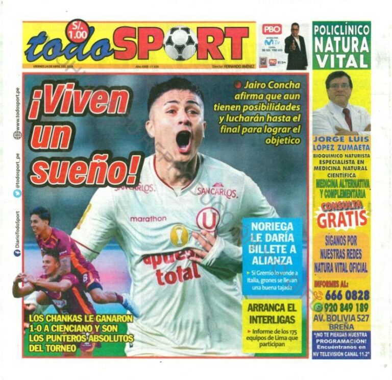 DIARIO SPORT (24 DE ABRIL)