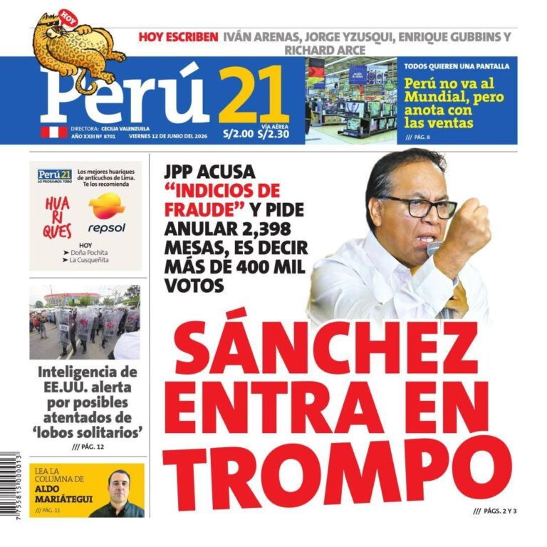 DIARIO PERU 21- 12 DE JUNIO
