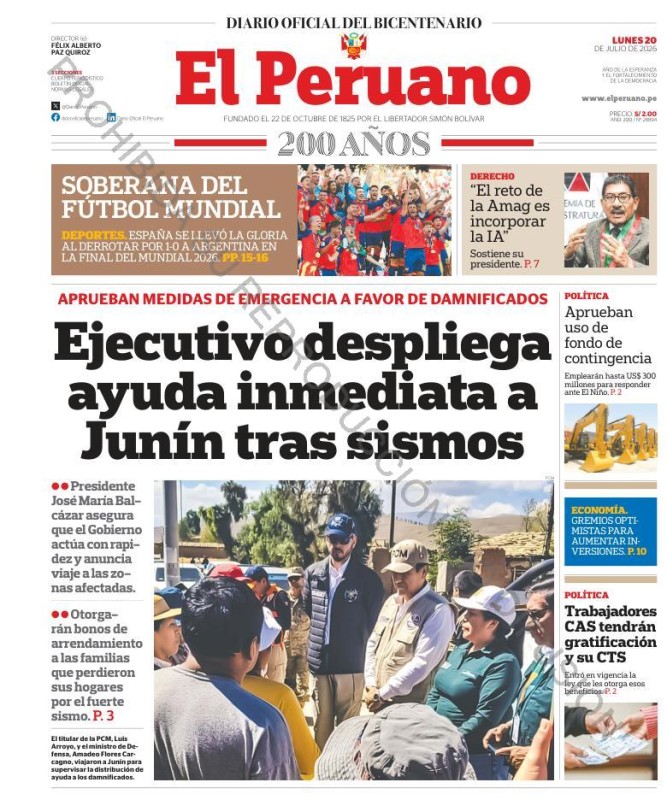 DIARIO EL PERUANO - 20 DE JUNILO