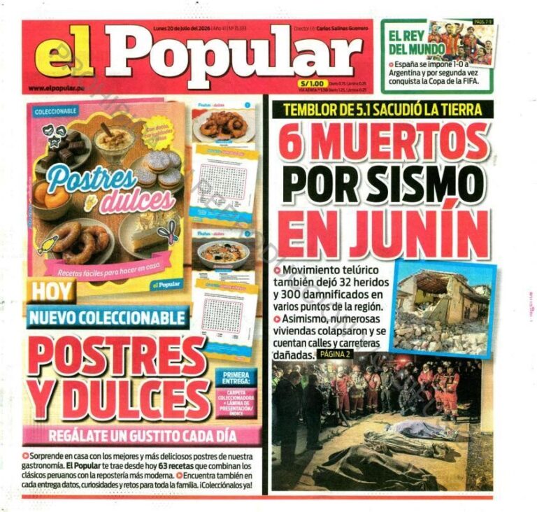 DIARIO EL POPULAR - 20 DE JUNILO