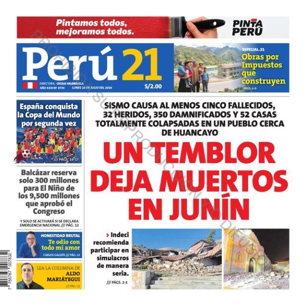 DIARIO PERU 21 - 20 DE JUNILO